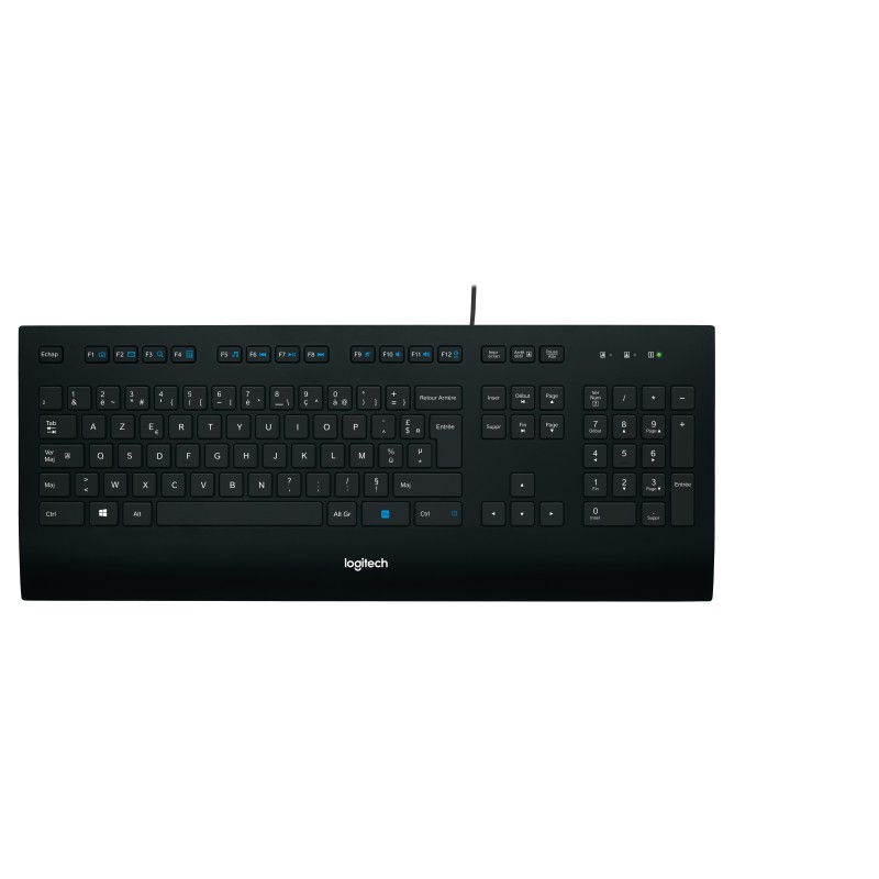 Logitech Corded K280e - Tastatur - USB - Franzosisch