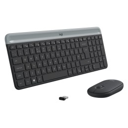 Logitech MK470 tastiera Mouse incluso RF Wireless QWERTY Inglese UK Grafite