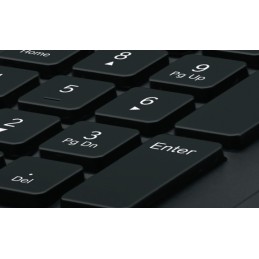 Logitech K280E Pro f  Business tastiera USB QWERTY Nordic Nero