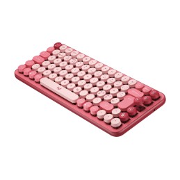 Logitech POP Keys Wireless Mechanical Keyboard With Emoji Keys tastiera RF senza fili + Bluetooth QWERTY Nordic Borgogna, Rosa,