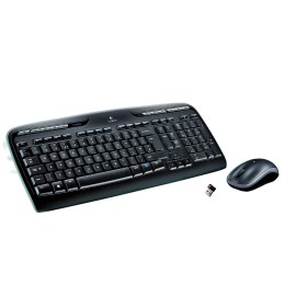 Logitech Wireless Combo MK330 tastiera Mouse incluso USB QWERTY Spagnolo Nero, Grigio