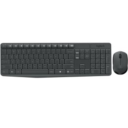 Logitech MK235 Wireless Keyboard and Mouse Combo tastiera Mouse incluso RF Wireless Greco Grigio