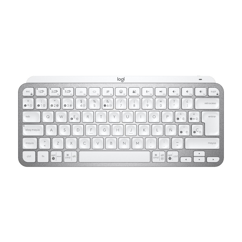 Logitech MX Keys Mini tastiera RF senza fili + Bluetooth QWERTY Spagnolo Grigio