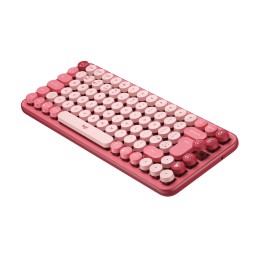 Logitech Pop Keys tastiera RF senza fili + Bluetooth QWERTY Inglese UK Borgogna, Rosa, Rosa