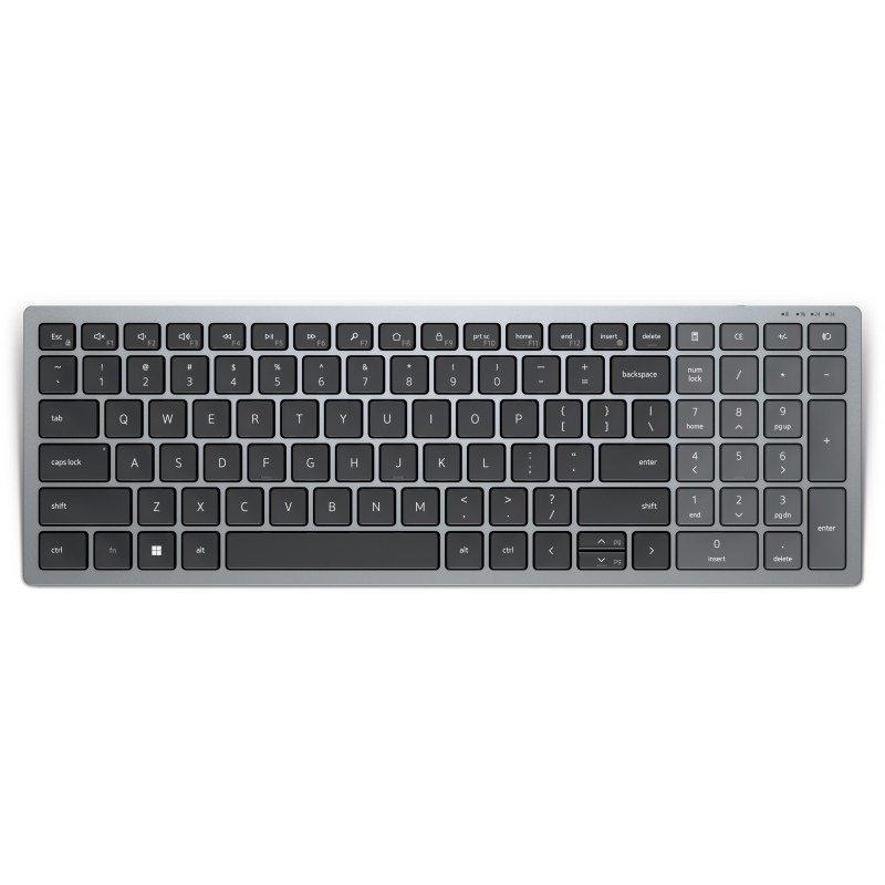 DELL KB740 tastiera RF senza fili + Bluetooth QWERTY US International Grigio, Nero