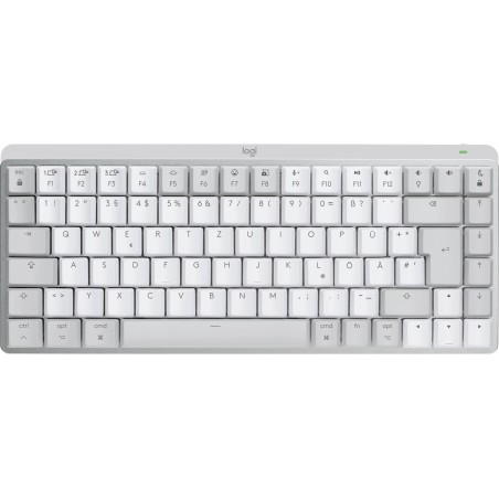 Logitech MX Mini Mechanical for Mac tastiera Bluetooth QWERTZ Tedesco Grigio, Bianco