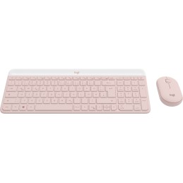 Logitech MK470 Slim Combo tastiera Mouse incluso RF Wireless QWERTZ Tedesco Rosa