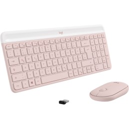 Logitech MK470 Slim Combo tastiera Mouse incluso RF Wireless QWERTZ Tedesco Rosa