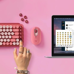 Logitech POP Keys Wireless Mechanical Keyboard With Emoji Keys tastiera Bluetooth QWERTY Inglese Rosa