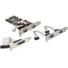 DeLOCK PCI Express card 4 x serial, 1x parallel scheda di interfaccia e adattatore