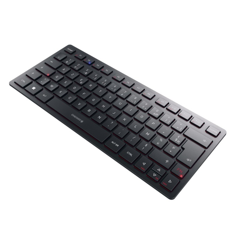 CHERRY KW 9200 MINI tastiera USB + RF Wireless + Bluetooth AZERTY Francese Nero