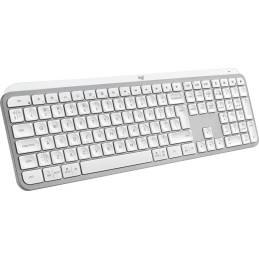 Logitech MX Keys S tastiera RF senza fili + Bluetooth QWERTY US International Alluminio, Bianco