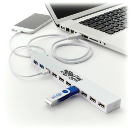 Tripp Lite U360-010C-2X3 hub di interfaccia USB 3.2 Gen 1 (3.1 Gen 1) Micro-B 5000 Mbit s Bianco