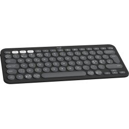 Logitech Pebble Keys 2 K380s tastiera RF senza fili + Bluetooth QWERTY Danese, Finlandese, Norvegese, Svedese Grafite