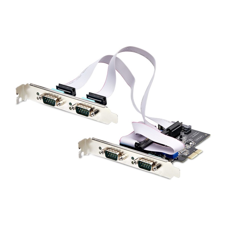 StarTech.com 4-Port Serial PCIe Card, Quad-Port PCI Express to RS232/RS422/RS485 (DB9)