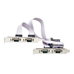 StarTech.com Scheda Seriale PCIe a 4 porte, scheda seriale PCI Express a RS232 RS422 RS485 (DB9), staffa a basso profilo