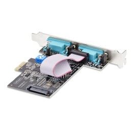 StarTech.com Scheda Seriale PCIe a 2 porte, scheda PCI Express a doppia porta RS232 RS422 RS485 (DB9), staffe a basso profilo