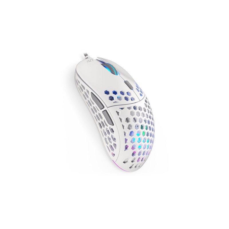 ENDORFY LIX Plus Onyx White mouse Giocare Mano destra USB tipo-C Ottico 19000 DPI