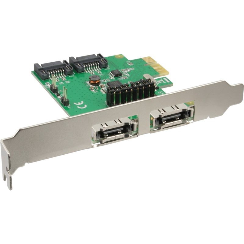 InLine Controller HDD SATA, eSATA 6Gb s, 2+2 canali (2 int. 2 est.), PCIe 2.0