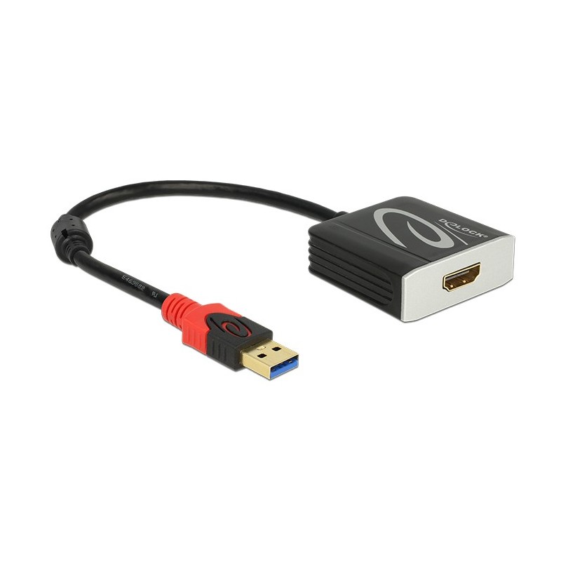 DeLOCK 62736 cavo e adattatore video 0,2 m USB tipo A HDMI Nero