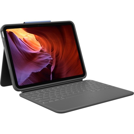 Logitech Rugged Folio QWERTY Inglese UK Smart Connector Grafite