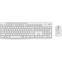 Logitech MK295 Silent Wireless Combo tastiera Mouse incluso Ufficio USB QWERTY Spagnolo Bianco