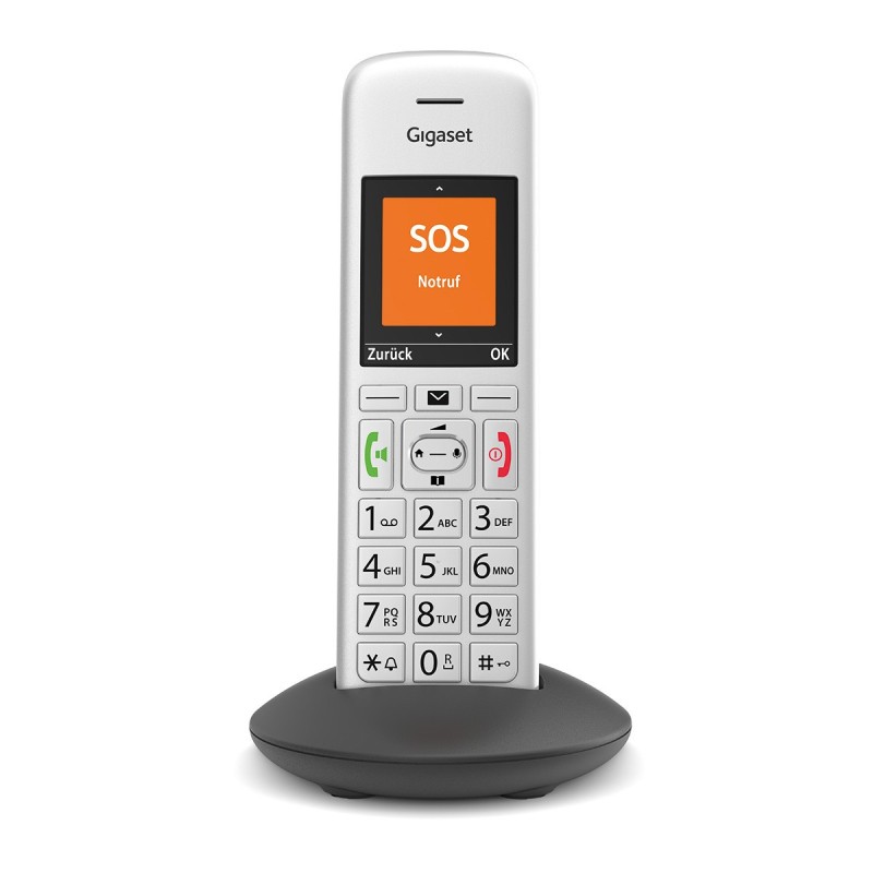 Gigaset E390HX Telefono analogico DECT Identificatore di chiamata Argento
