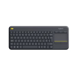 Logitech K400 Plus Tv tastiera Casa RF Wireless QWERTY Inglese UK Nero