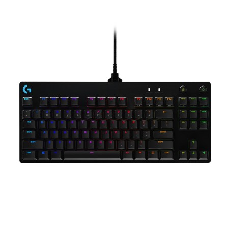 Logitech G Tastiera gaming meccanica PRO, design ultraportatile senza tastierino numerico, cavo micro-USB rimovibile, tasti con