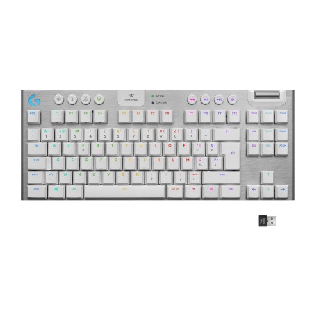 Logitech G G915 TKL tastiera Giocare RF senza fili + Bluetooth QWERTY Inglese Bianco