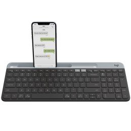 Logitech Slim Multi-Device Wireless Keyboard K580 tastiera Universale RF senza fili + Bluetooth Nordic Grafite