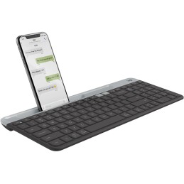 Logitech Slim Multi-Device Wireless Keyboard K580 tastiera Universale RF senza fili + Bluetooth Nordic Grafite