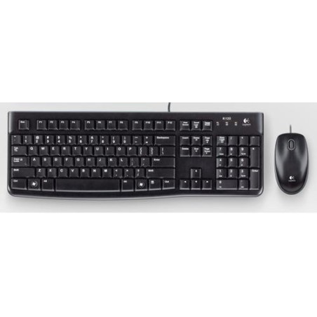 Logitech Desktop MK120 tastiera Mouse incluso USB QWERTY Portoghese Nero