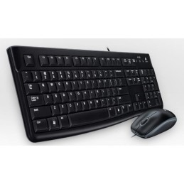 Logitech Desktop MK120 tastiera Mouse incluso USB QWERTY Portoghese Nero