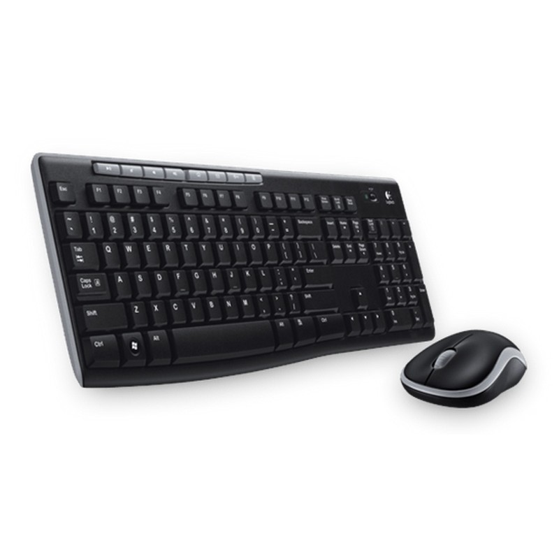 Logitech Wireless Combo MK270, Volle Grose (100%), Kabellos, RF Wireless, Schwarz, Maus enthalten