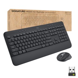 Logitech Signature MK650 Combo For Business tastiera Mouse incluso Ufficio Bluetooth QWERTZ Svizzere Grafite
