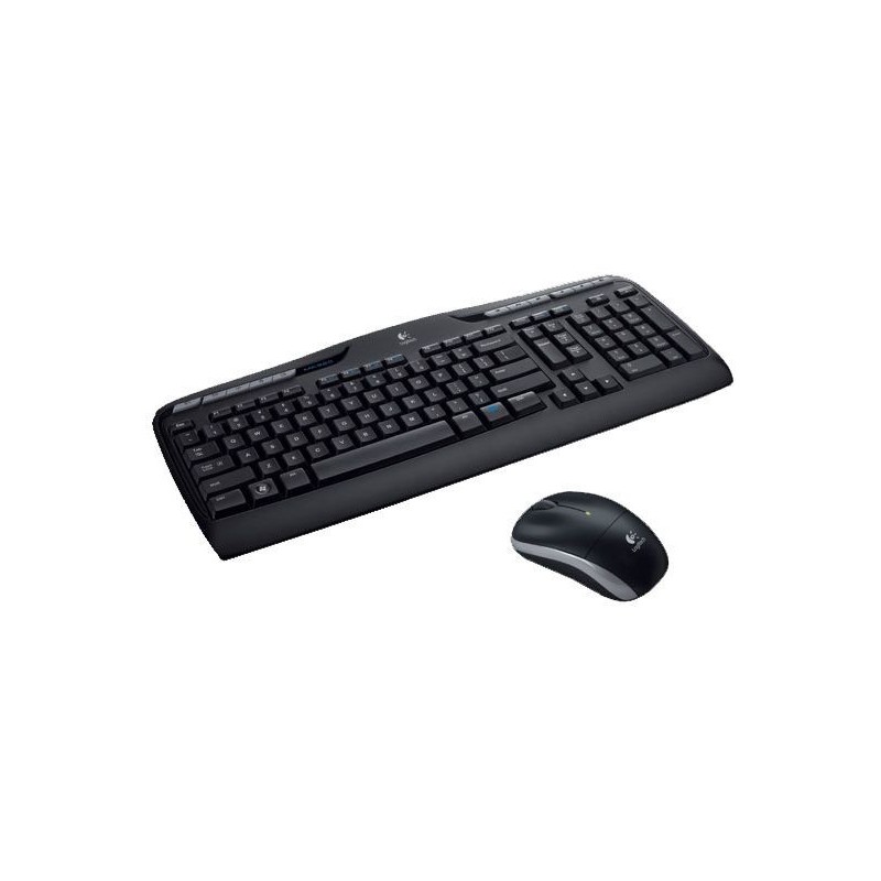 Logitech Wireless Combo MK330 tastiera Mouse incluso Ufficio RF Wireless QWERTY US International Nero