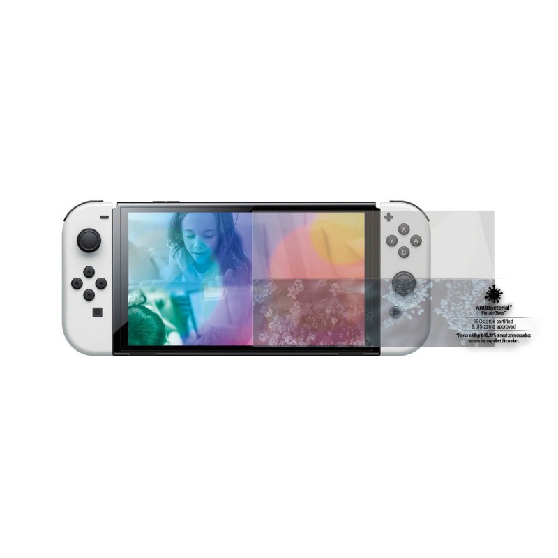 Dislayschutz Nintendo Switch OLED, Klare Bildschirmschutzfolie, Gehartetes Glas, Polyethylenterephthalat, 15 g, 1 Stuck(e)