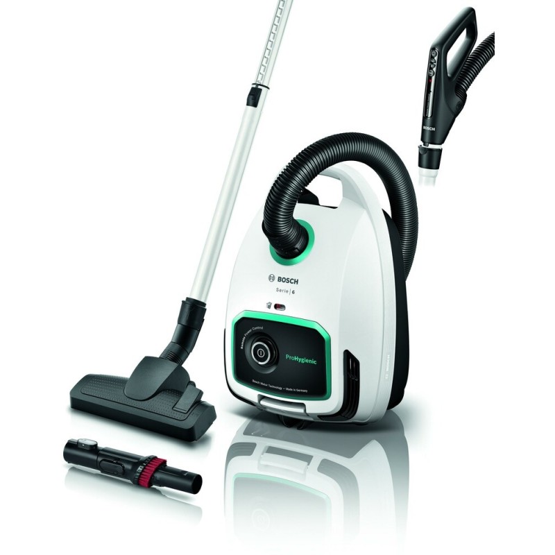 Bosch BGL6LHYG Serie 6 Bodenstaubsauger mit Beutel weiß