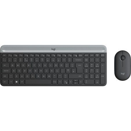 Logitech MK470 tastiera Mouse incluso Universale RF Wireless QWERTY Nordic Grafite