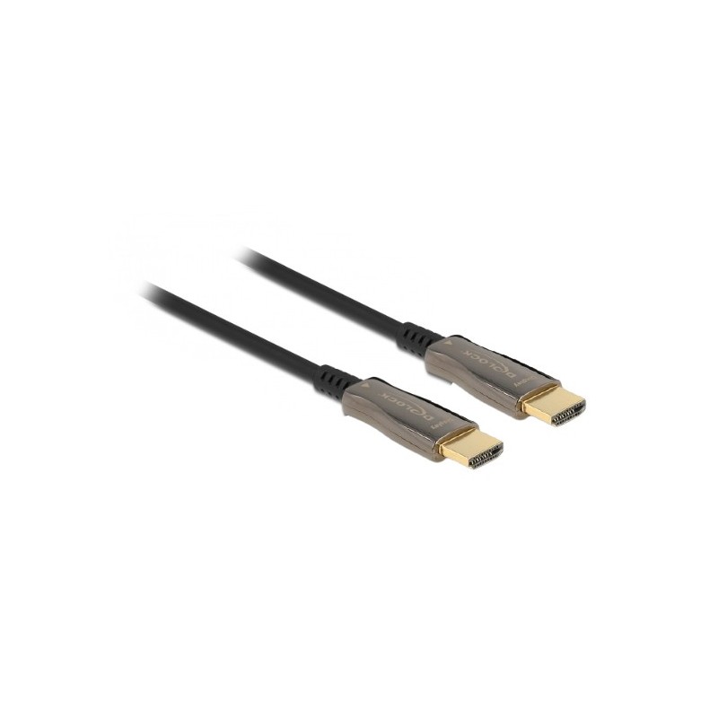 DeLOCK 84038 cavo HDMI 20 m HDMI tipo A (Standard) Nero, Argento