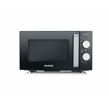 Severin MW 7762 forno a microonde Superficie piana Microonde con grill 20 L 800 W Nero, Acciaio inox