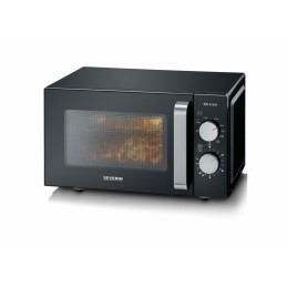 Severin MW 7762 forno a microonde Superficie piana Microonde con grill 20 L 800 W Nero, Acciaio inox