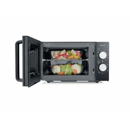 Severin MW 7762 forno a microonde Superficie piana Microonde con grill 20 L 800 W Nero, Acciaio inox