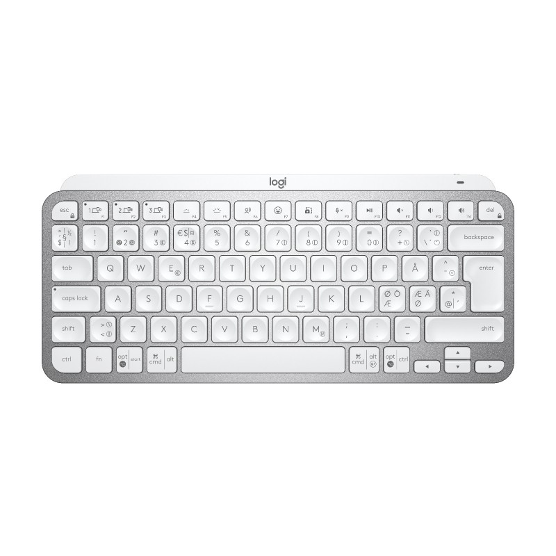 Logitech MX Keys Mini tastiera Universale RF senza fili + Bluetooth QWERTY Nordic Grigio