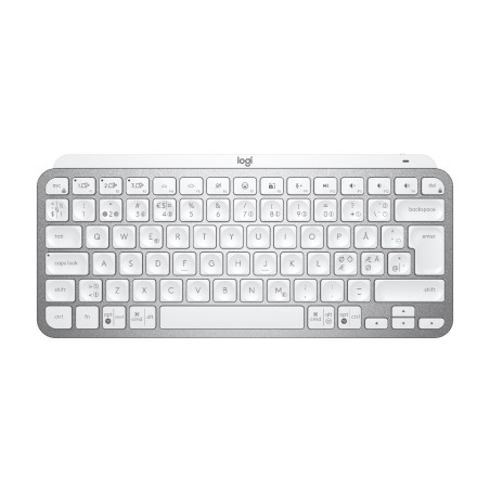 Logitech MX Keys Mini tastiera Universale RF senza fili + Bluetooth QWERTY Nordic Grigio