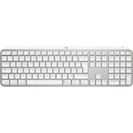 Logitech MX Keys S for Mac tastiera Ufficio RF senza fili + Bluetooth QWERTZ Tedesco Alluminio, Bianco