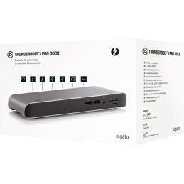 Elgato 10DAC8501 replicatore di porte e docking station per laptop Thunderbolt 3 Nero, Grigio