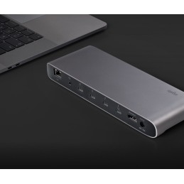 Elgato 10DAC8501 replicatore di porte e docking station per laptop Thunderbolt 3 Nero, Grigio