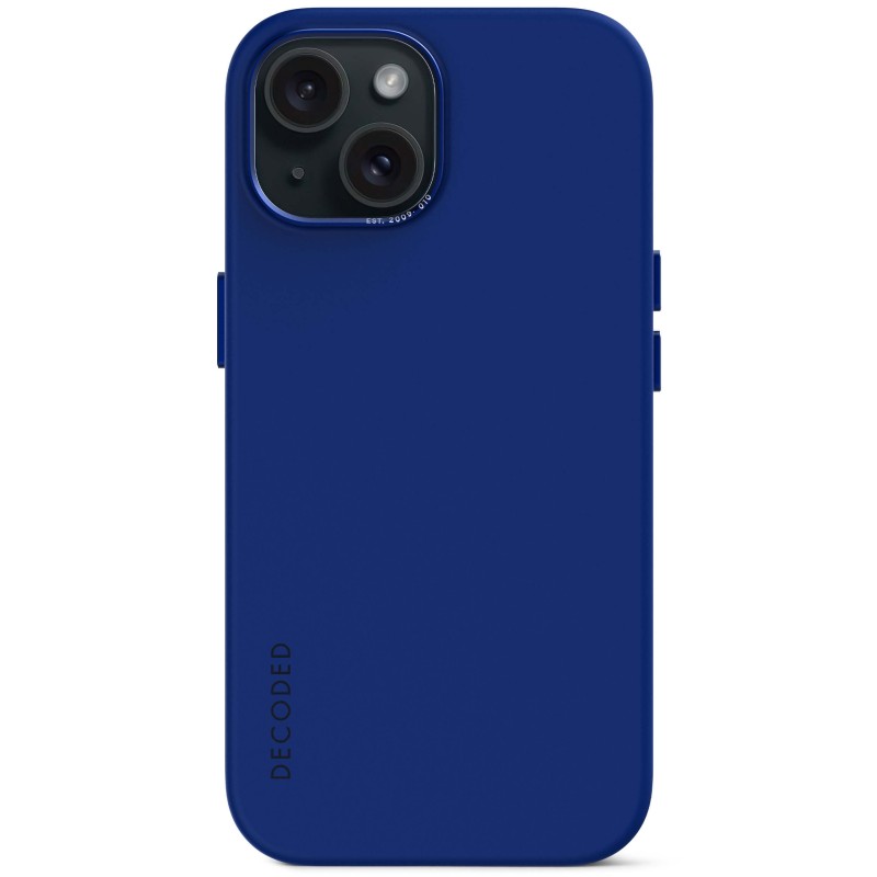 Decoded AntiMicrobial Silicone Backcover iPhone 15 Galactic Blue